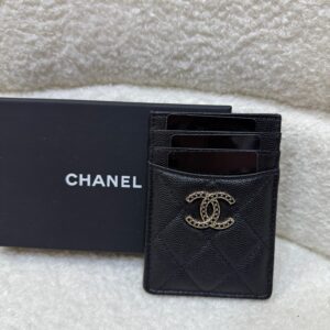 Chanel Crystal Vertical Card Holder 95 New