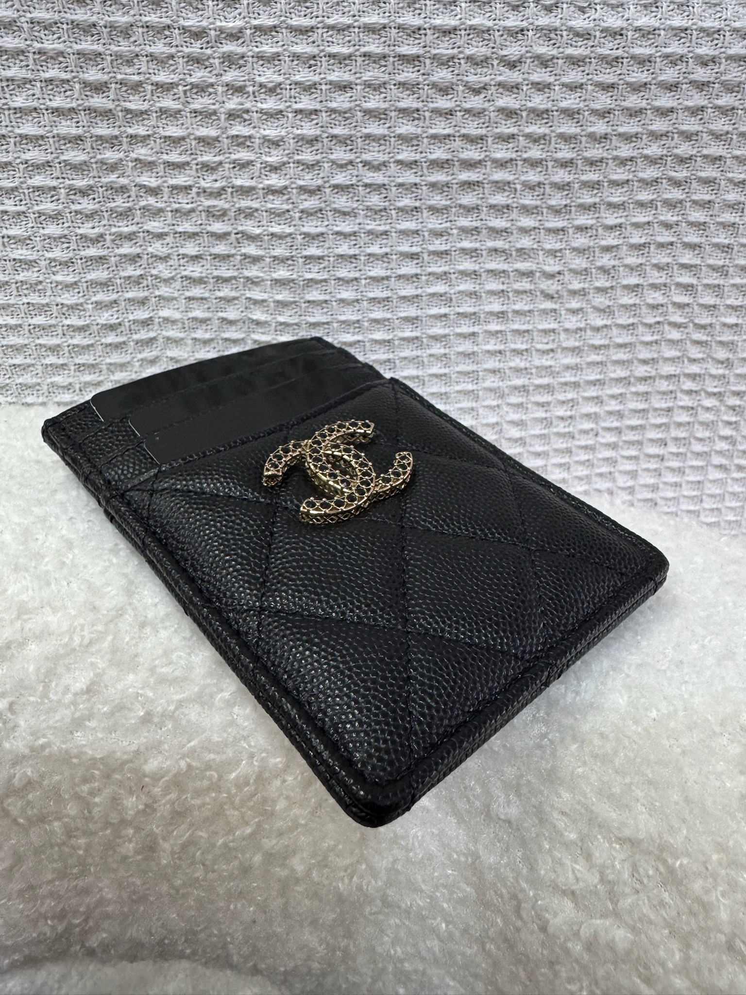 Chanel Crystal Vertical Card Holder 95 New - Image 6
