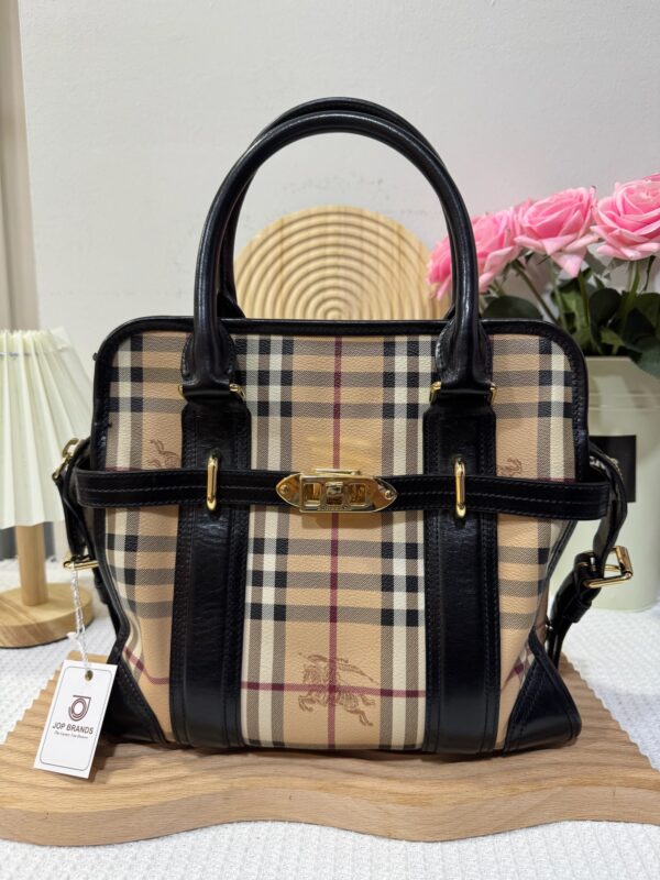 Burberry Haymarket Check Tote 92 New