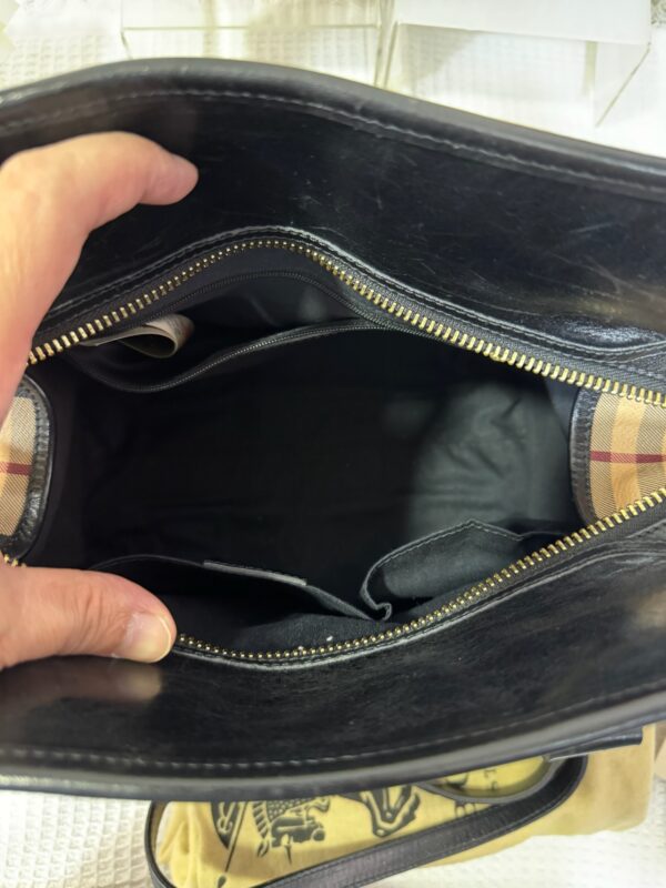 Burberry Haymarket Check Tote 92 New - Image 9