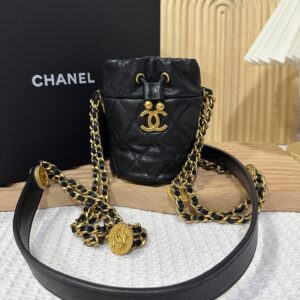 Chanel Twist Your Buttons Drawstring Bucket Bag 95 New