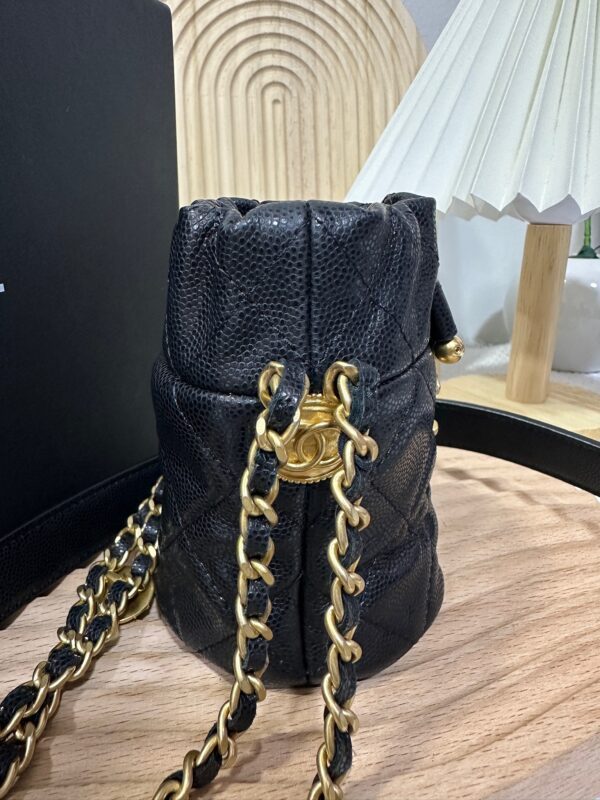 Chanel Twist Your Buttons Drawstring Bucket Bag 95 New - Image 4
