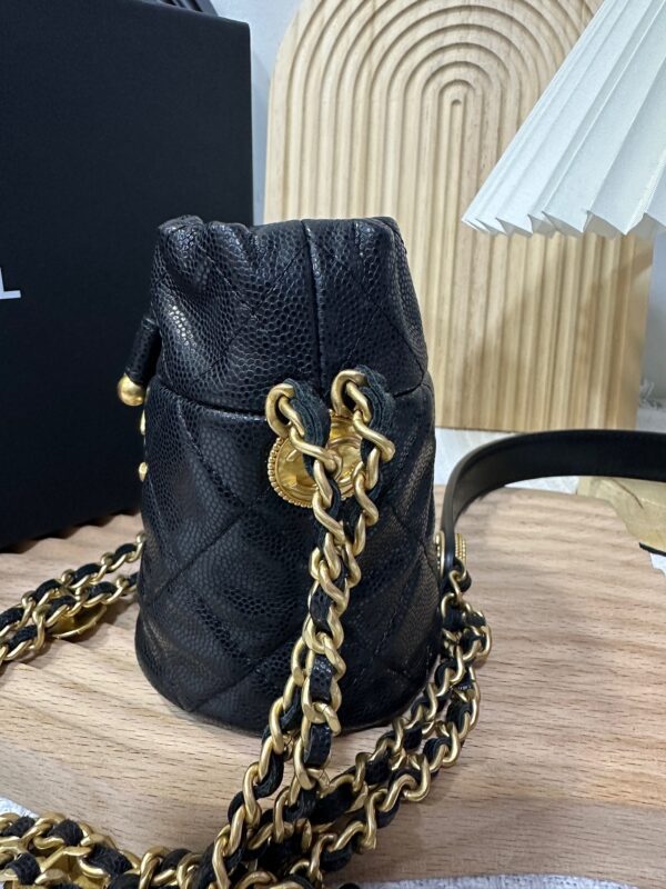 Chanel Twist Your Buttons Drawstring Bucket Bag 95 New - Image 5