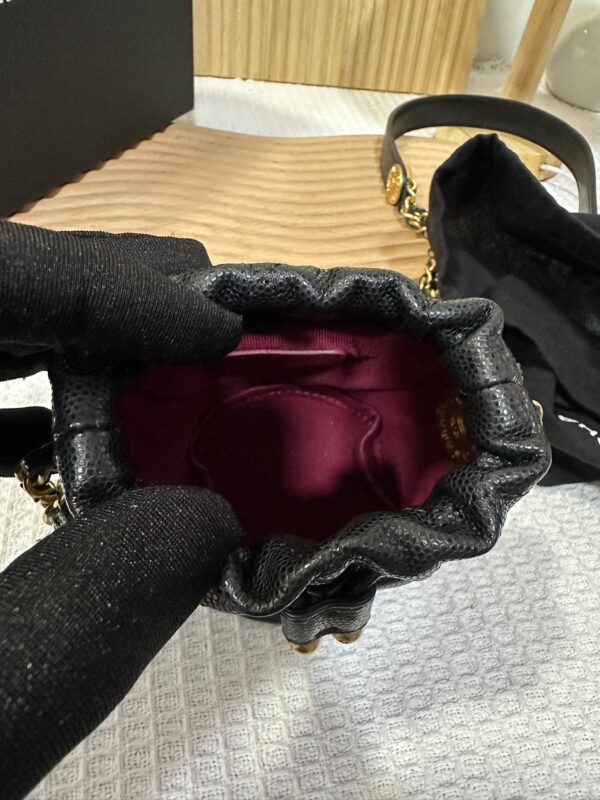 Chanel Twist Your Buttons Drawstring Bucket Bag 95 New - Image 9