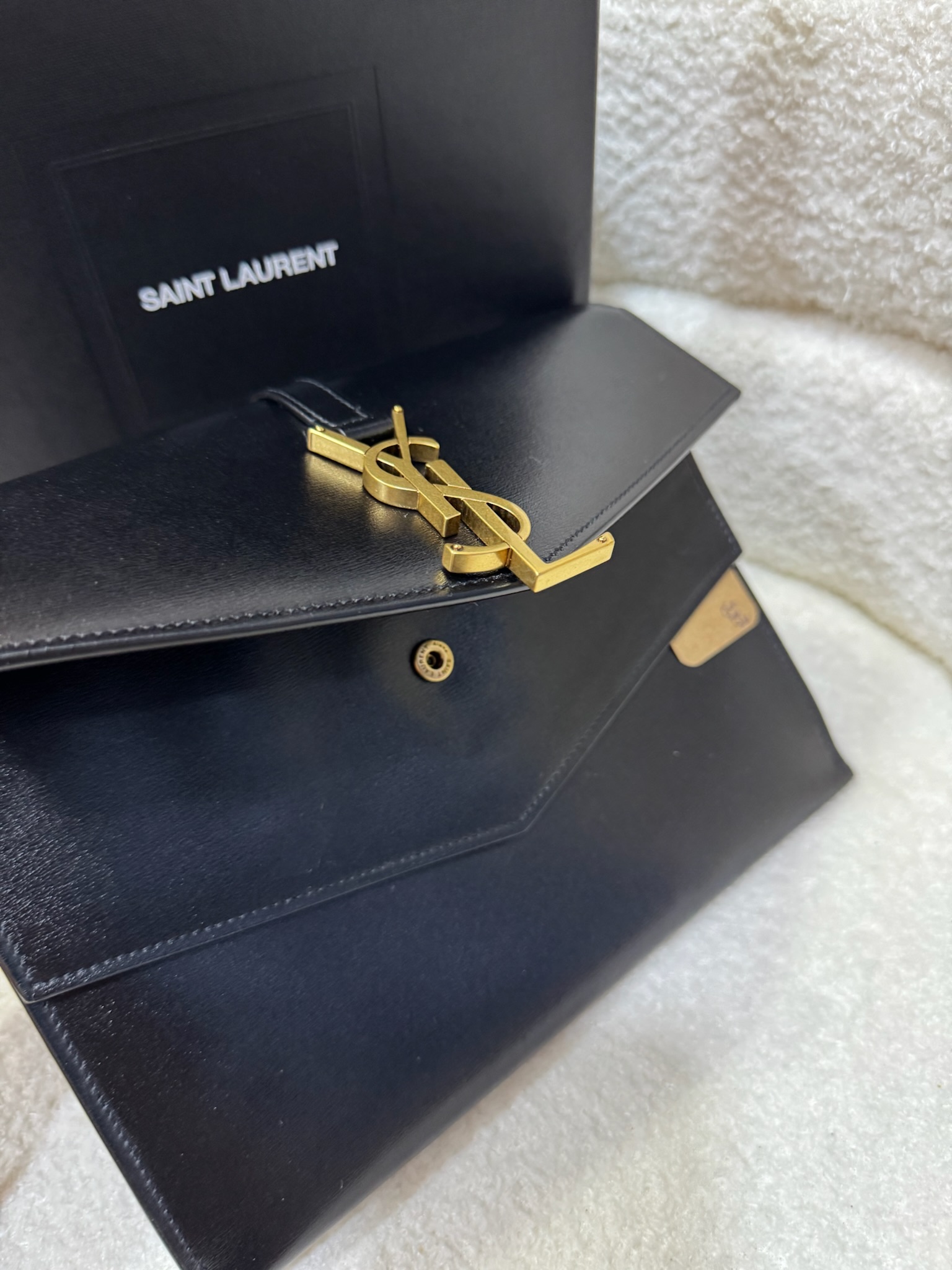 YSL Envelope Double Flap 95 New - Image 7