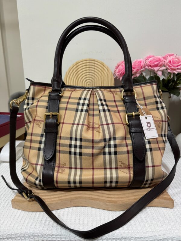 Burberry Haymarket Check Tote 93 New