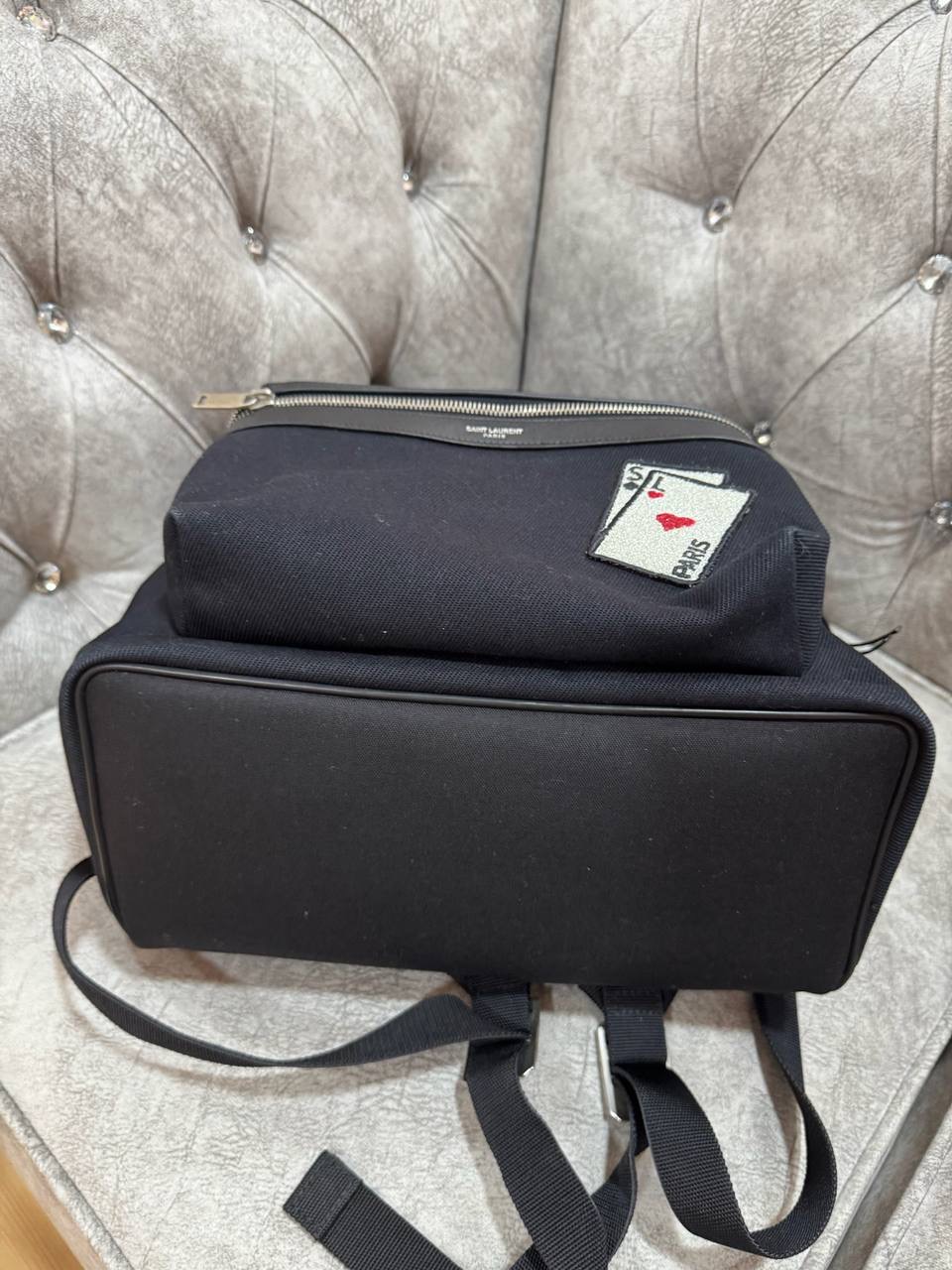 YSL Casual Denim Backpack 95 New - Image 6