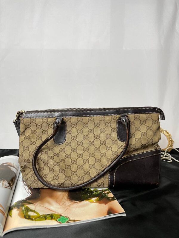 Gucci Horsebit Zipped Tote 85 New - Image 3