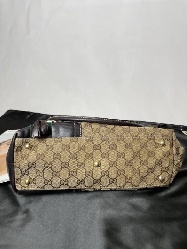 Gucci Horsebit Zipped Tote 85 New - Image 6