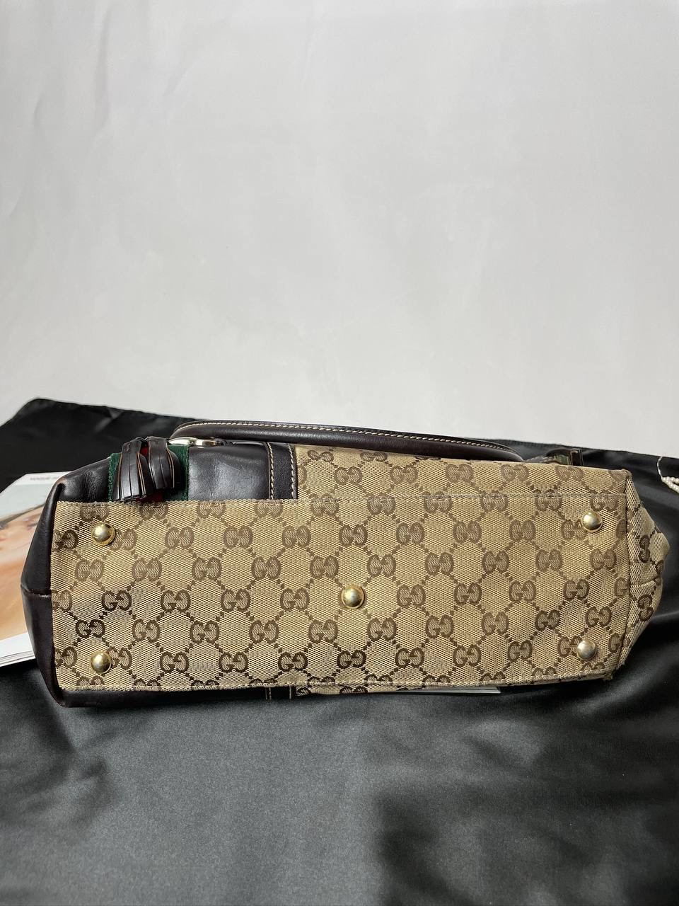 Gucci Horsebit Zipped Tote 85 New - Image 6