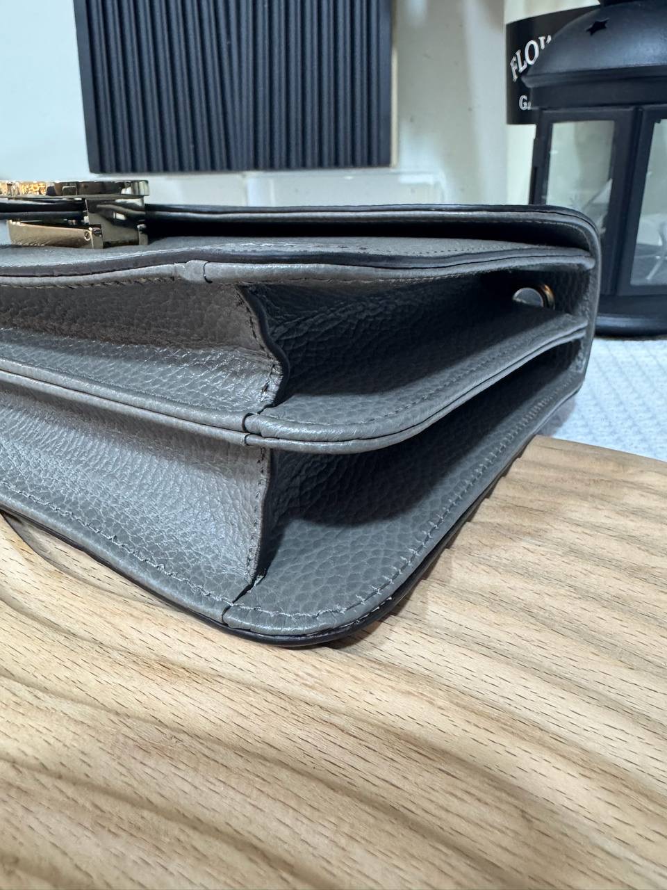 Gucci Interlocking Chain Bag Grey 95 New - Image 8