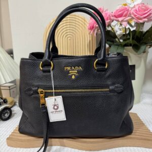 Prada Vitello Phenix Leather Tote 90 New