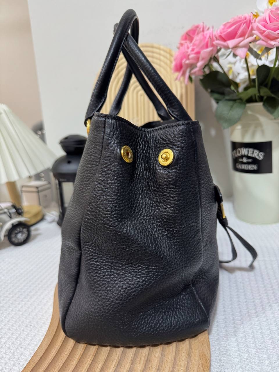 Prada Vitello Phenix Leather Tote 90 New - Image 5