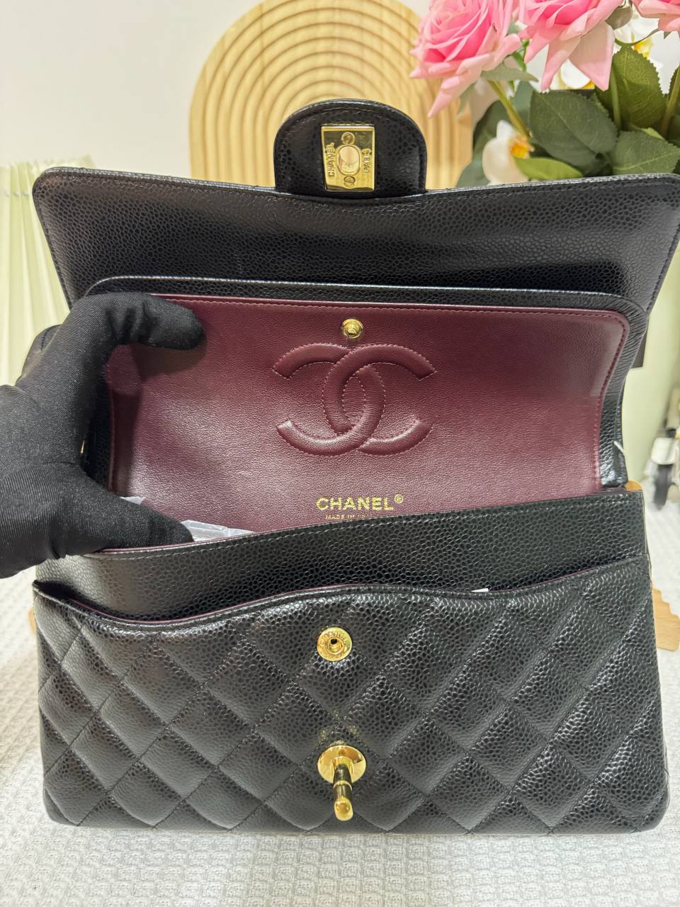 Chanel CF Medium GHW 2018 95 New - Image 9
