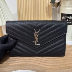 YSL Black Large Envelope WOC 95 New