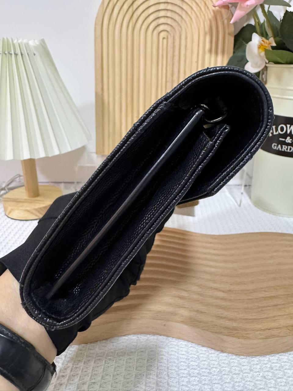 YSL Black Large Envelope WOC 95 New - Image 5