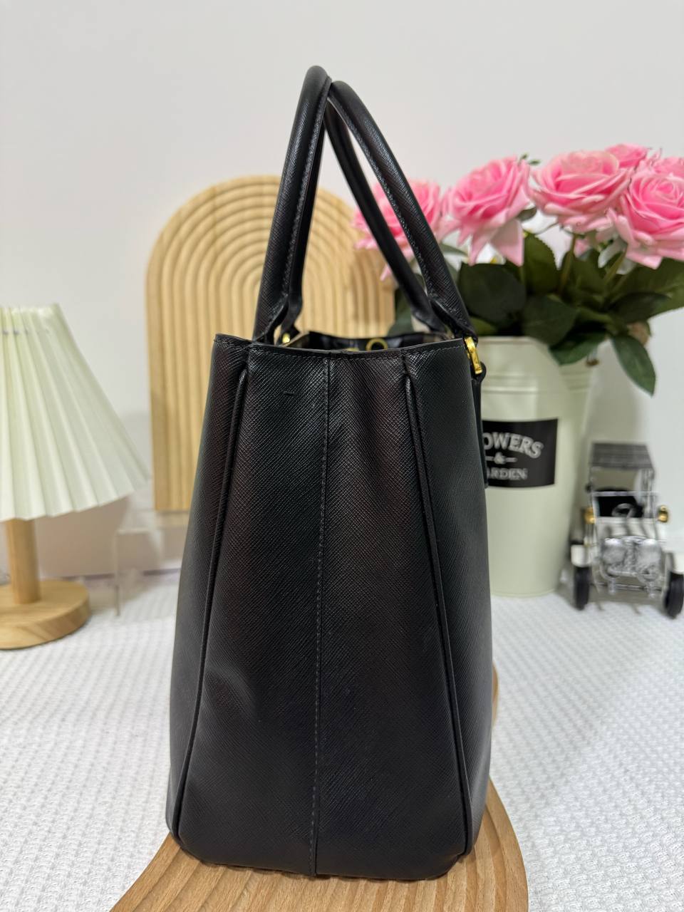 Prada Saffiano Lux Convertable Tote 95 New - Image 4