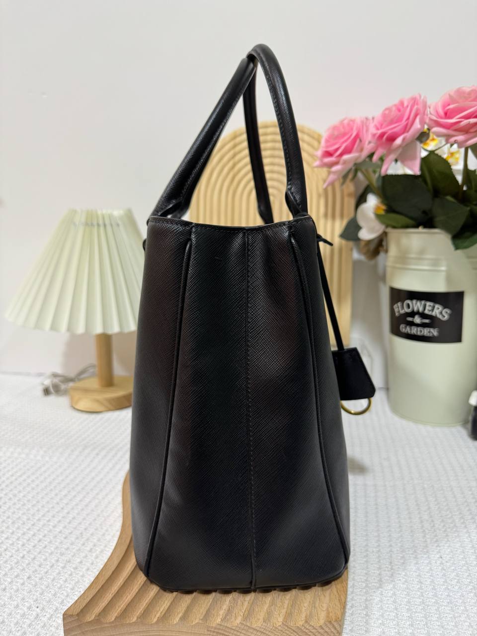 Prada Saffiano Lux Convertable Tote 95 New - Image 5