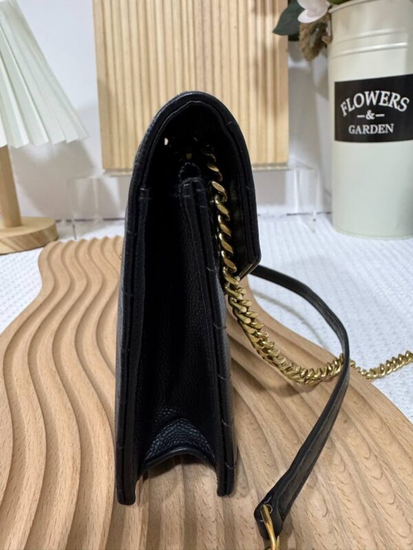 YSL Black Small Envelope WOC GHW 95 New - Image 5