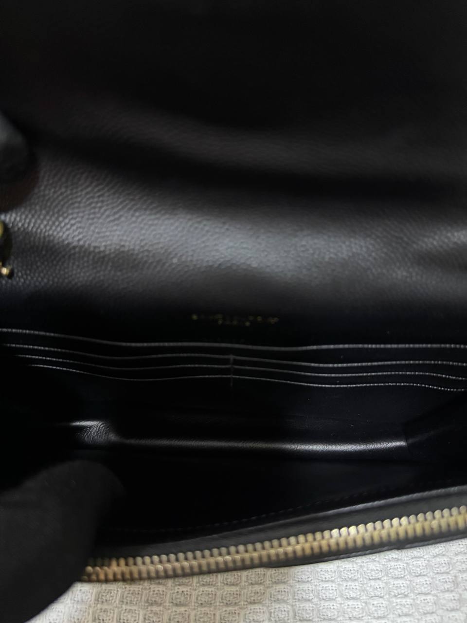 YSL Black Small Envelope WOC GHW 95 New - Image 9