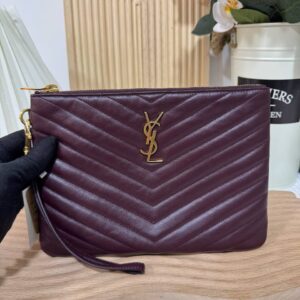 YSL Matelasse Monogram Pouch 95 New