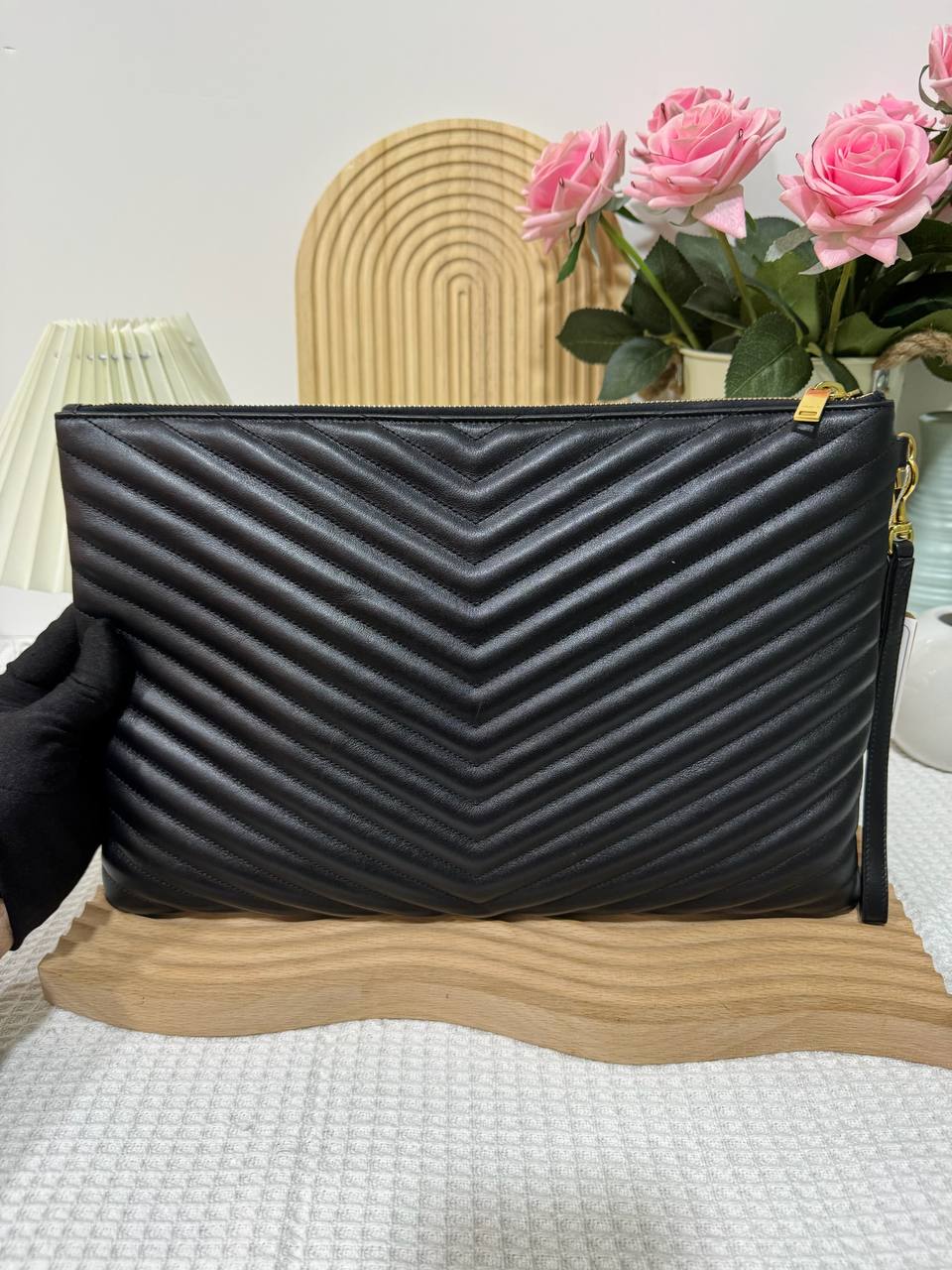 YSL Large Hand Clutch 95 New - Image 3